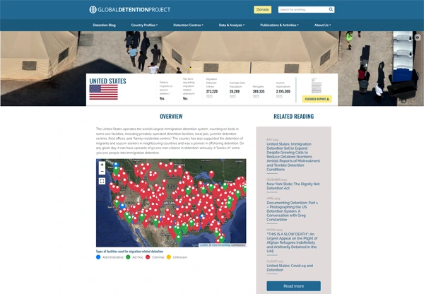 Global Detention Project website Screenshot
